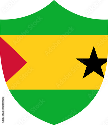 Shield Icon of SAO TOME & PRINCIPE Flag