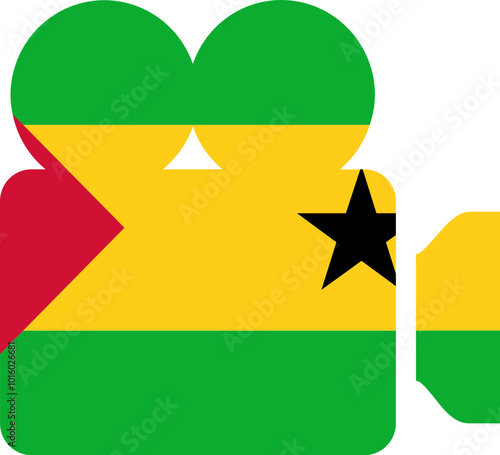 SAO TOME & PRINCIPE Flag on Documenrty icon