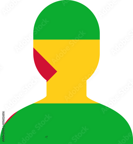 SAO TOME & PRINCIPE flag on Person Icon