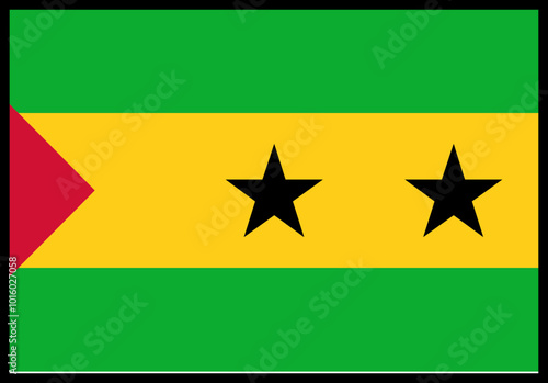 SAO TOME & PRINCIPE Flag rectangle Icon