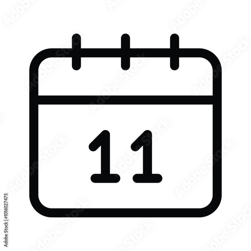 Calendar showing the 11th, symbolizing dates, events, or appointments