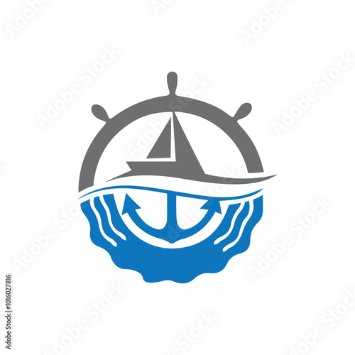 Ship logo vector design template, Cruise ship Logo Template vector, cargo logo design, shipping logo design vector.