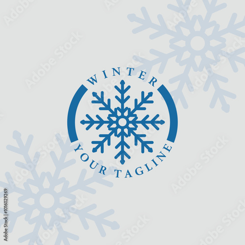 winter  logo line art simple minimalist vector illustration template icon  design