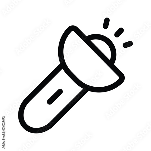Flashlight icon representing light, search, or discovery