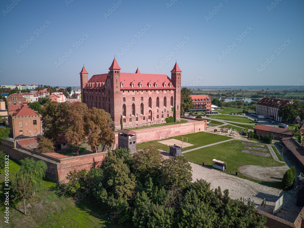 Fototapeta premium Medieval castle in the city center of Gniew, Poland.