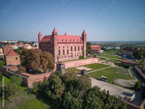 Medieval castle in the city center of Gniew, Poland. photo