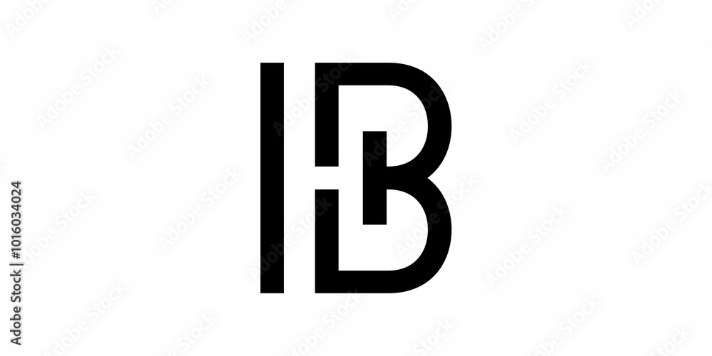 Obraz premium initial H B icon vector