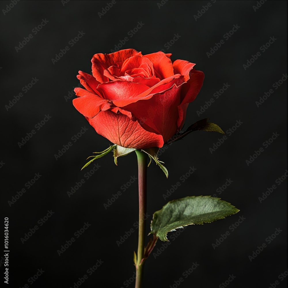 Beautiful rose in studio with copy space with background Beautiful rose in studio with copy space with background