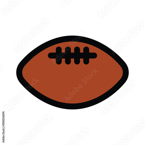 American football icon logo design template isolated illustration