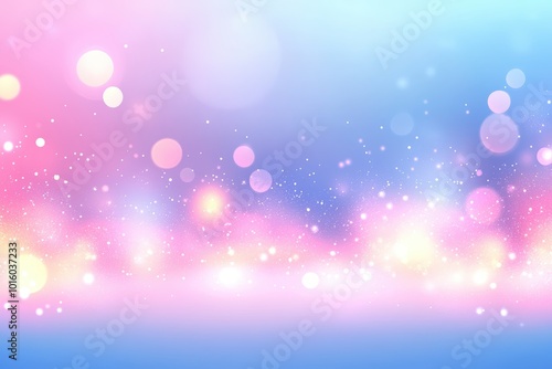 Magical pink blue bokeh background with sparkling lights