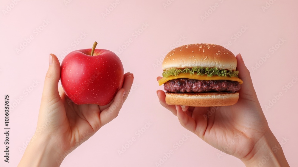Choosing Between Healthy and Unhealthy An Apple or a Hamburger? Choosing Between Healthy and Unhealthy An Apple or a Hamburger?