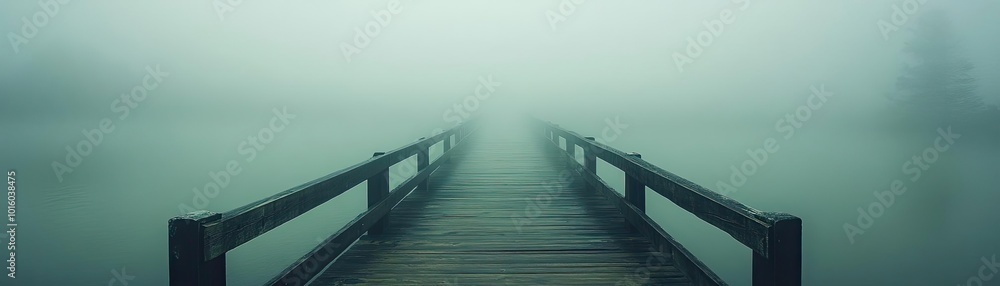 A serene wooden bridge extends into a misty landscape, creating a tranquil atmosphere perfect for reflection and inspiration. A serene wooden bridge extends into a misty landscape, creating a tranquil atmosphere perfect for reflection and inspiration.
