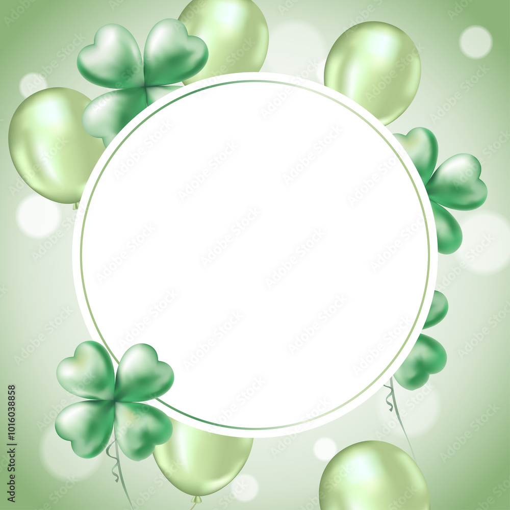 Spring greeting post background with balloons Spring greeting post background with balloons