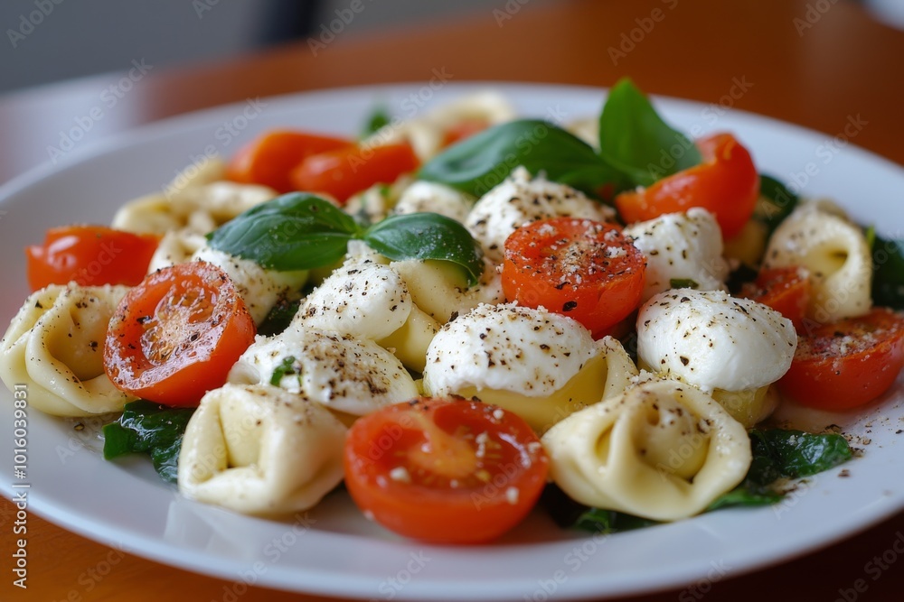 Fresh Spinach Ricotta Tortellini Salad with Mozzarella and Tomatoes Fresh Spinach Ricotta Tortellini Salad with Mozzarella and Tomatoes