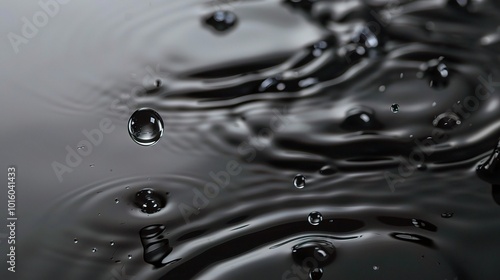 Water Droplets Falling on Black Background - a mesmerizing and elegant visual. The water droplets gracefully falling on the black backdrop create a captivating and stylish scene