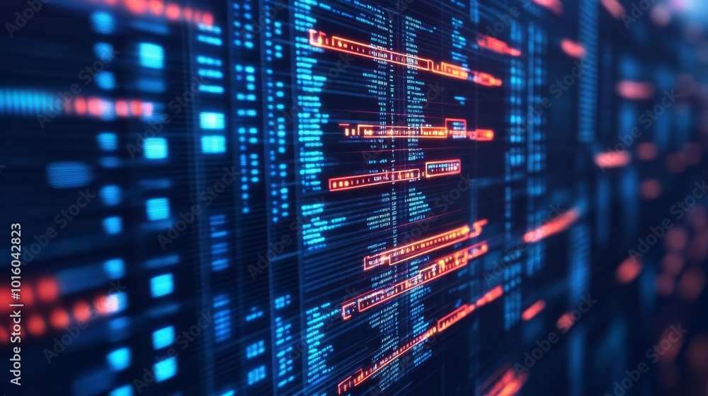Blockchain data privacy visualization, floating neon holograms, dark cyber-tech background Blockchain data privacy visualization, floating neon holograms, dark cyber-tech background