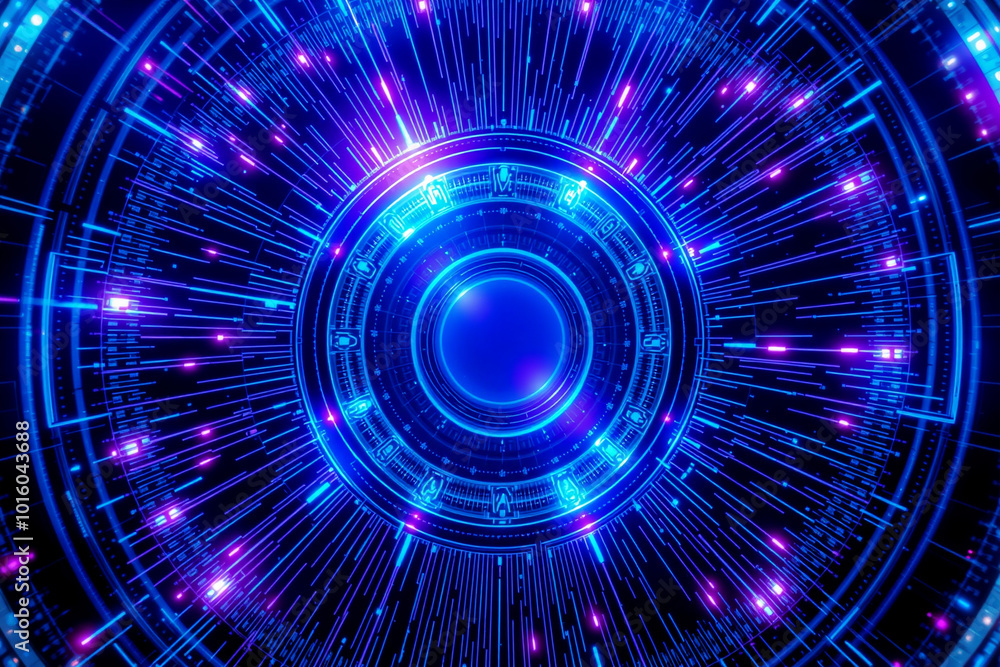 Futuristic Digital Interface and Technology.generative AI Futuristic Digital Interface and Technology.generative AI