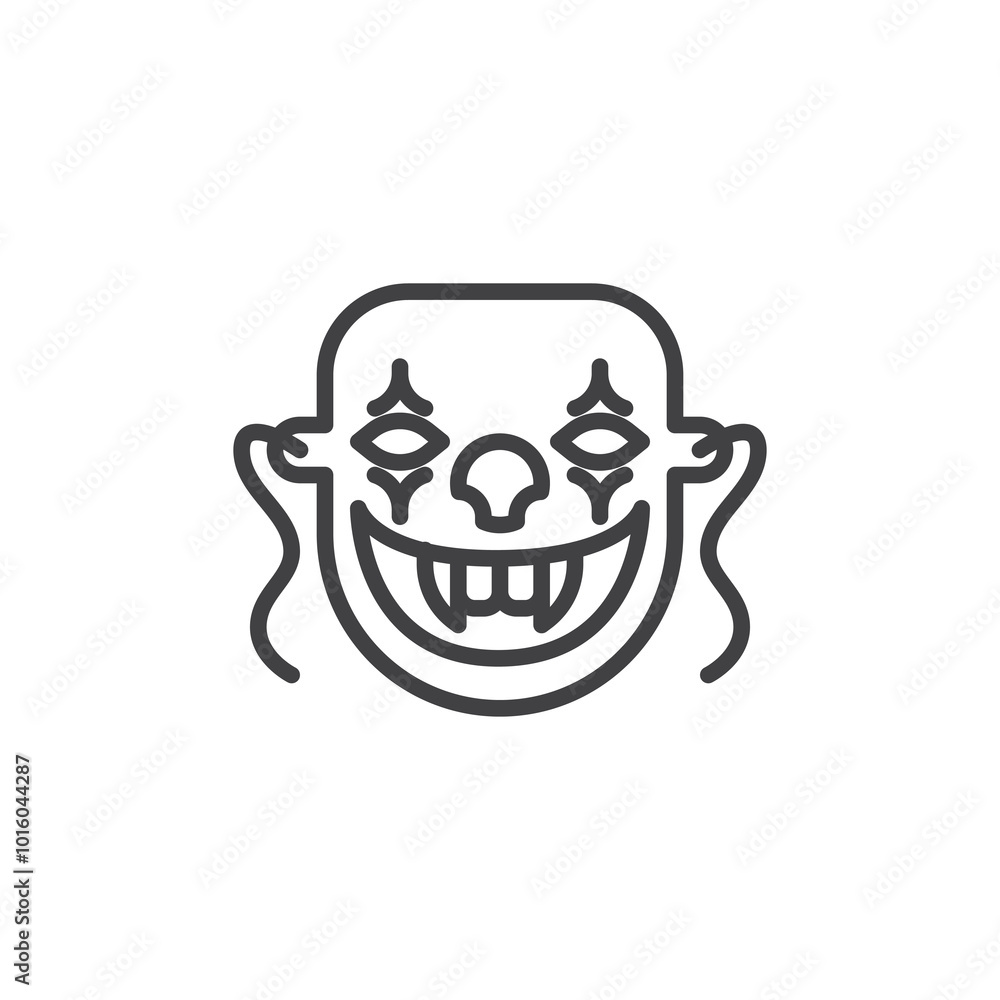 Halloween Party Mask line icon Halloween Party Mask line icon