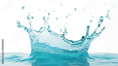 Water splash, white isolate background ,copy space for design