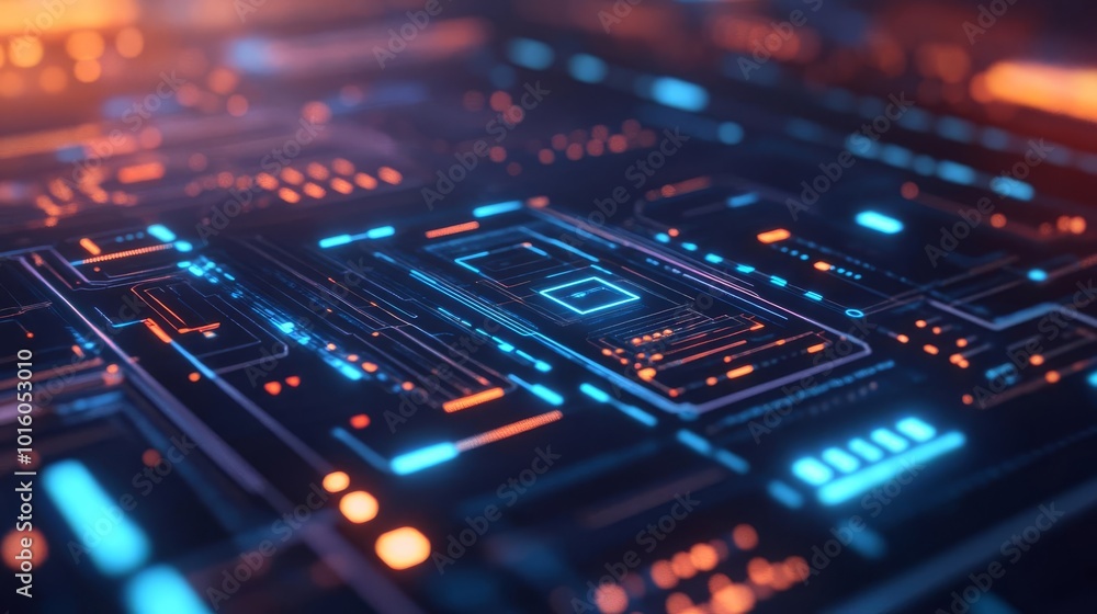 Holographic blockchain voting interface, seamless integration, futuristic civic tech Holographic blockchain voting interface, seamless integration, futuristic civic tech