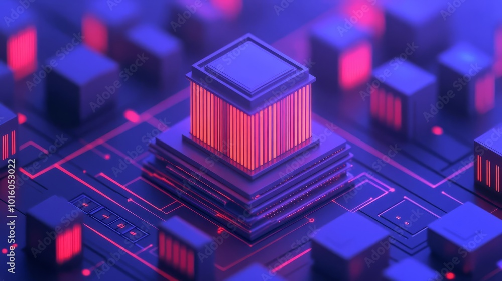 Holographic blockchain voting interface, seamless integration, futuristic civic tech Holographic blockchain voting interface, seamless integration, futuristic civic tech