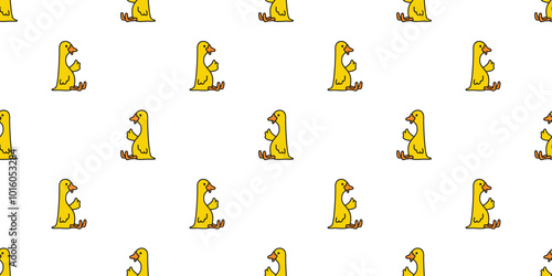 duck seamless pattern sitting rubber duck chicken bird vector pastel pet scarf isolated doodle cartoon animal farm wrapping paper tile wallpaper repeat background illustration design