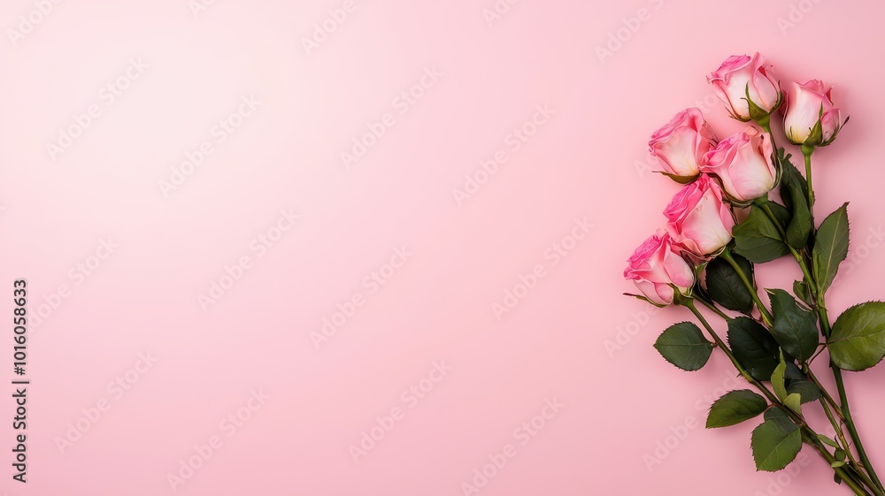An elegant bouquet of roses beautifully arranged with delicate wrapping An elegant bouquet of roses beautifully arranged with delicate wrapping