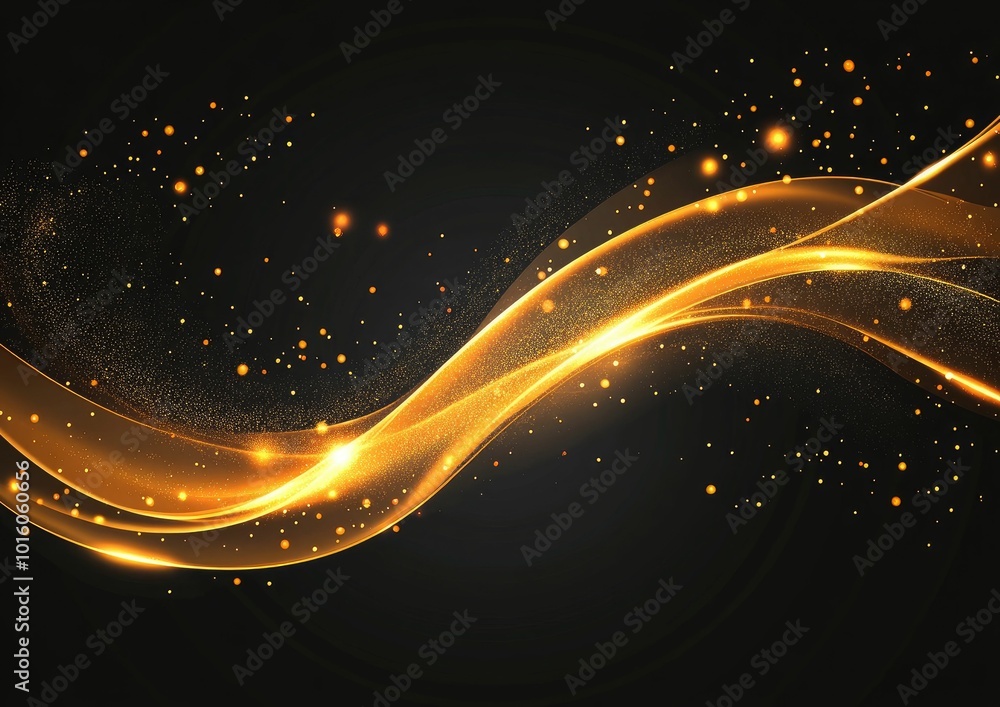 Golden frame with decorative elements on a black background, Golden frame with decorative elements on a black background,