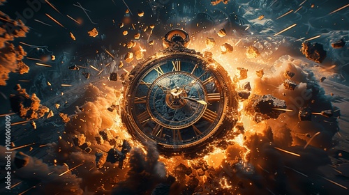 Time Explosion in Fantasy Cosmos