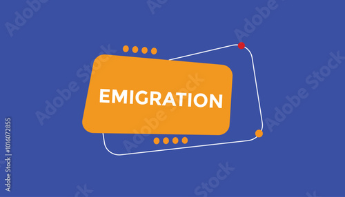Emigration web banner templates. Vector Illustration 
