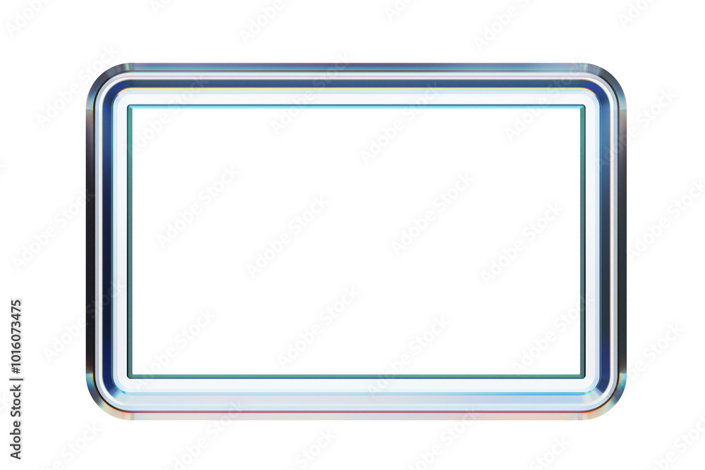 Rectangular transparent glass frame for digital design projects Rectangular transparent glass frame for digital design projects