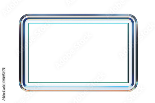 Rectangular transparent glass frame for digital design projects