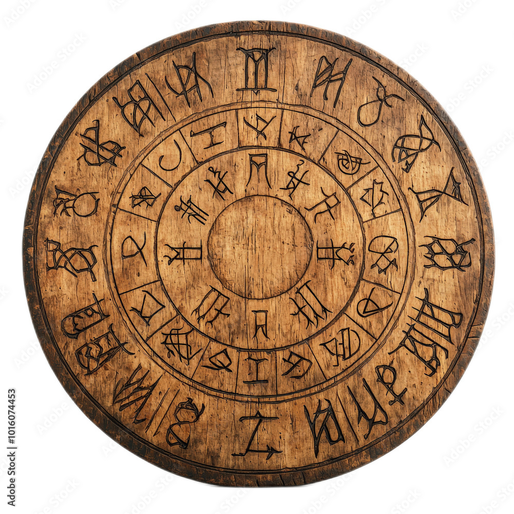 Obraz premium Magical Rune Circle in Realistic Photography