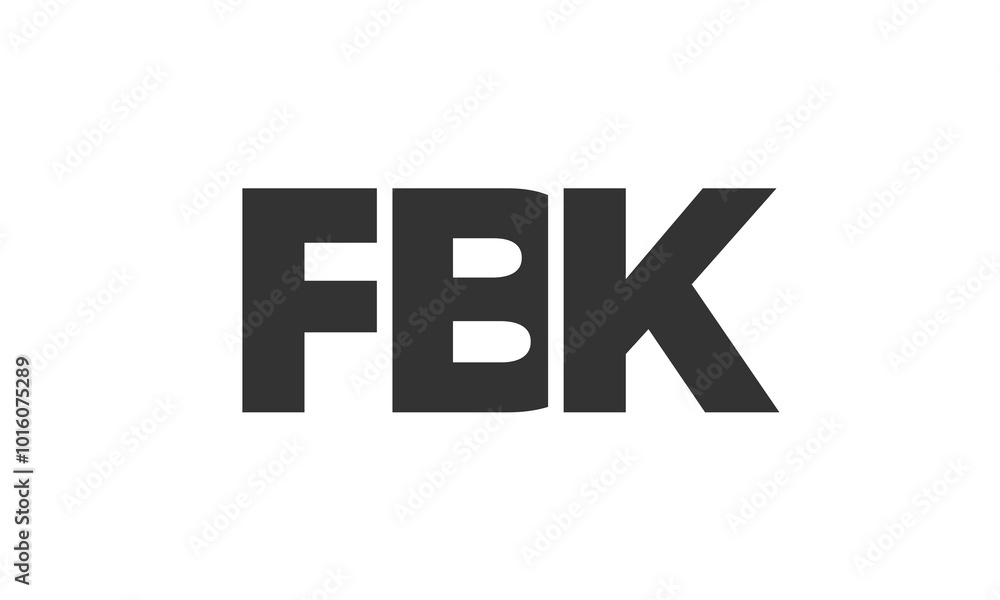 Obraz premium FBK logo design template with strong and modern bold text. Initial based vector logotype featuring simple and minimal typography. Trendy company identity.