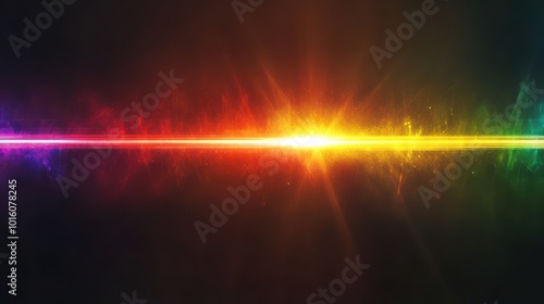 Creative Background with Rainbow Flare Overlay for Graphic Design Projects