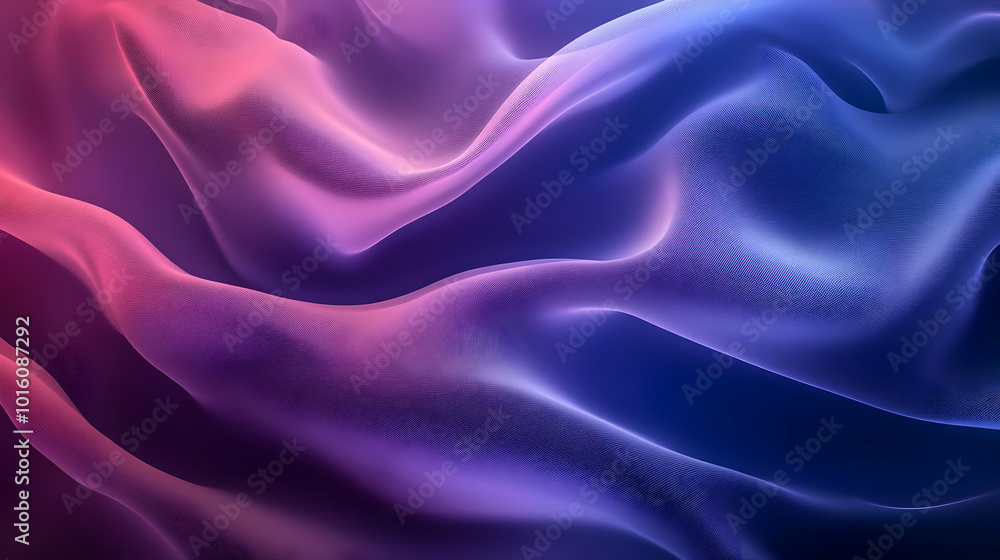 Fototapeta premium Abstract Background with Wavy Lines in Purple and Blue