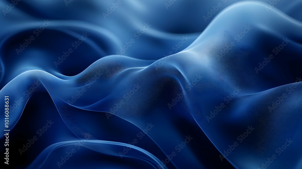 Obraz premium Abstract Blue 3D Wavy Background