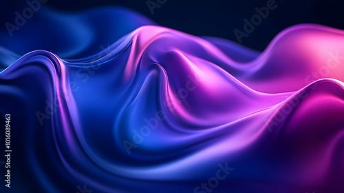 Wallpaper Mural Abstract Blue and Purple 3D Wave Background Torontodigital.ca