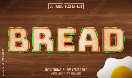bread editable text effect