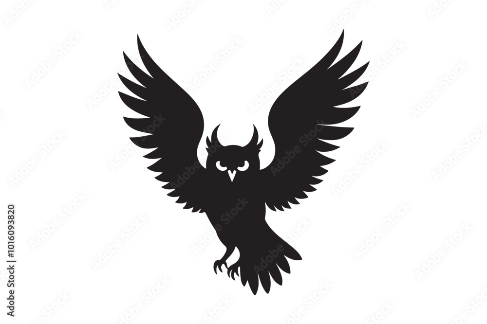 Obraz premium Owl silhouette vector illustration