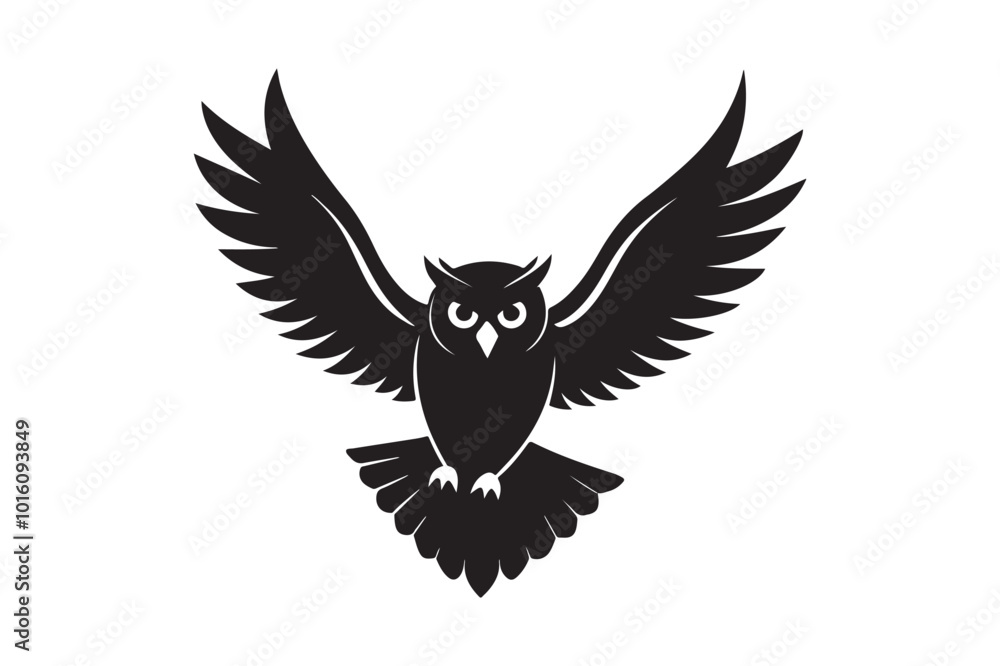 Fototapeta premium Owl silhouette vector illustration