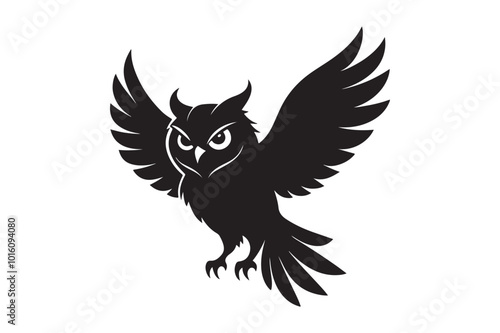 Owl silhouette vector illustration photo