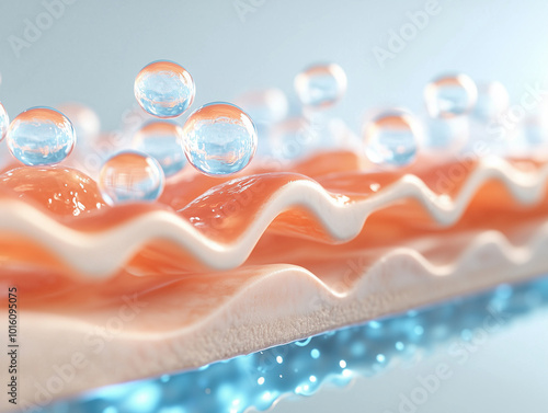 Moisture absorbed into dry skin