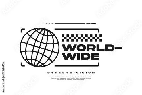 Streetwear urban modern design element	

