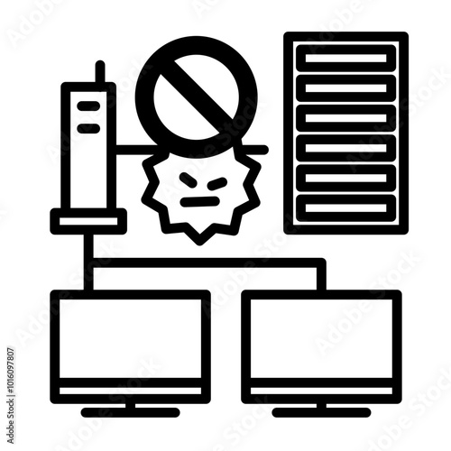 Icon preventing unauthorized intrusion of remote access server.