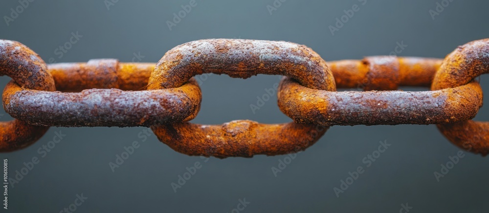 Closeup of a rusty chain link. Closeup of a rusty chain link.