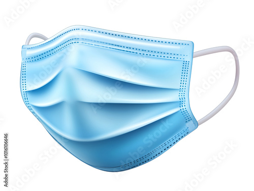 a blue face mask with a white background photo