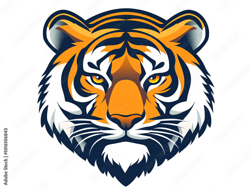 a tiger's face with yellow eyes a tiger's face with yellow eyes