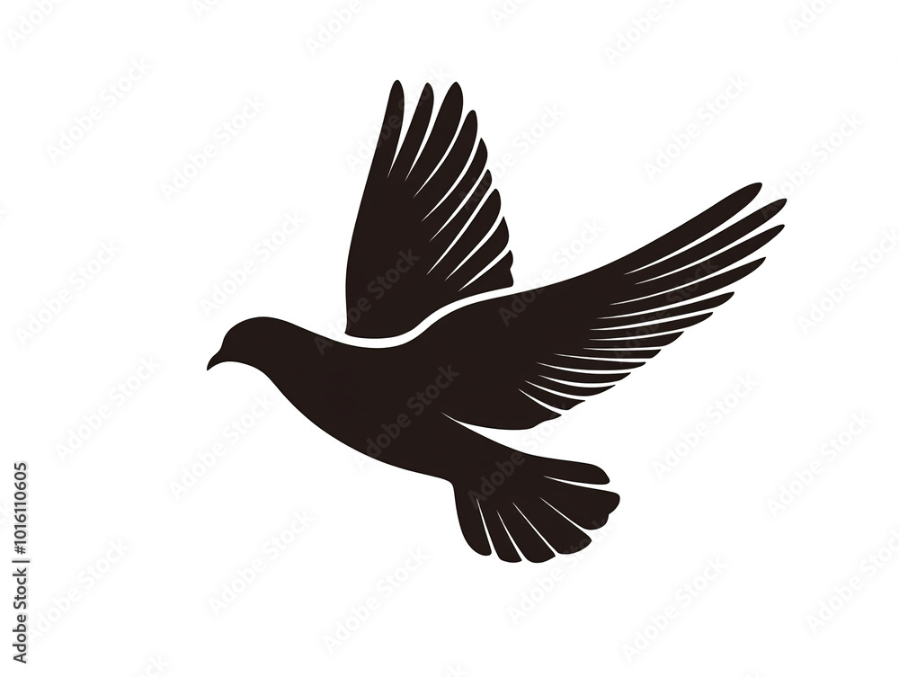 Fototapeta premium a black bird with wings spread