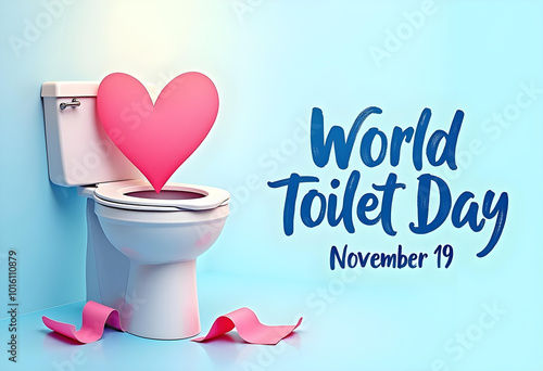 World Toilet Day Awareness Day Illustration Design for Safe Sanitation Worldwide